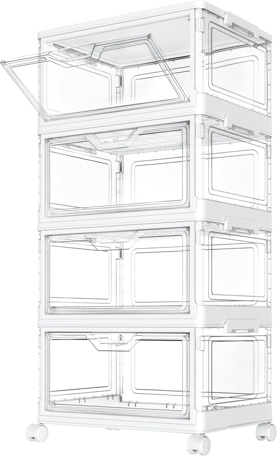 4-Laags Stapelboxen 23L Transparant