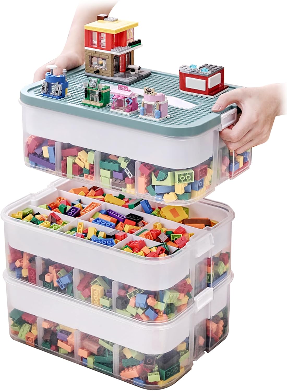 3-Laags Sorteerbox met Handgreep