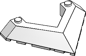6×8 Wedge, Pointed w/ Cutout