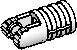 1×2 Cylinder 2-Finger, Axle Hole