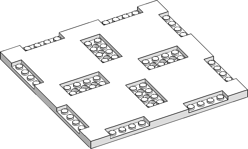 16×16×⅔, Recessed Studs