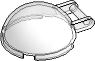 4×4×1⅔ Hemisphere w/ Bar