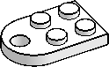 3×2, Ø2 End w/ Hole