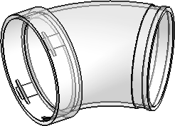 Ø4 Tube, 45° Curved