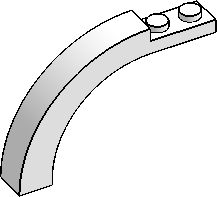 1×6×3⅓ Curved