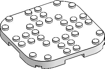8×8×⅔, Ø4 Rounded Corners