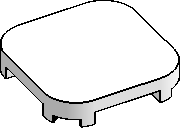 4×4×⅔ Tile, Ø2 Corners