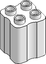 DUPLO 2×2×2 Brick w/ Indented Sides