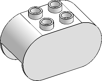 DUPLO 2×4×2 Rounded Ends