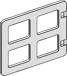 DUPLO 4×3 Door w/ 4-panes