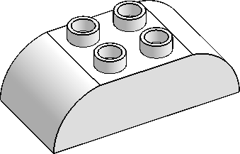 DUPLO 2×4 Curved, Dbl.