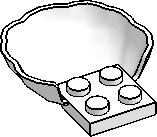 2×2 Plate w/ Clam Shell
