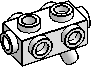 1×2×⅔ Studs 5-Sides, Gun Handle