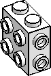 1×2×1⅔ Studs 3-Sides