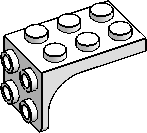 2×2 Bracket w/ 3×2 Plate, Curved