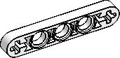 1×5 Beam, Thin w/ 2-Axle Holes