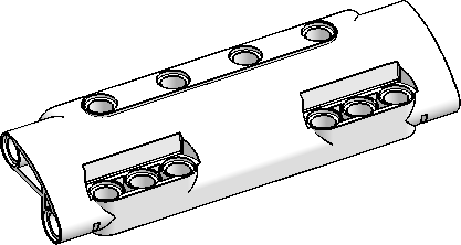 3×11×2 Panel, Curved w/ 10-Pin Holes