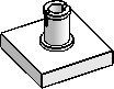 2×2 Plate, 1-Pin, Top