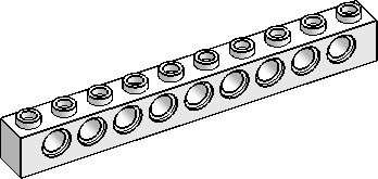 1×10 Technic Brick