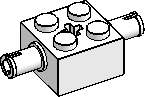 2×2 Brick, 2-Pins, 2-Sides