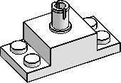 2×4 Brick, Pin Top, Cutouts