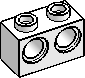 1×2 Technic Brick, 2-Pin Holes