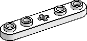 1×5 Plate w/ Rounded Corners, Axle Hole