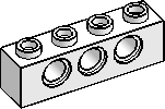 1×4 Technic Brick
