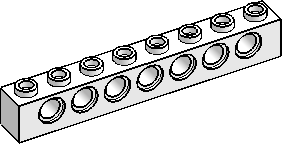 1×8 Technic Brick