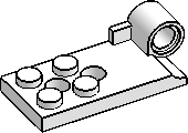 2×4 Pin Hole Hinge, Bottom
