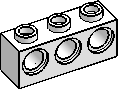 1×3 Technic Brick, 3-Pin Holes