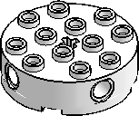 4×4 Round w/ 4-Pin Holes