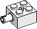 2×2 Brick, Pin 1-Side