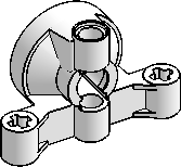 Steering Hub Holder w/ Pin & Axle Holes