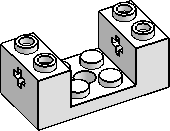 2×4×1⅓ 2-Axle Holes, Cutout