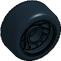 24mm D. × 13.4mm Wheel w/ Tire, Pin