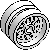 18mm D. × 12mm, Axle