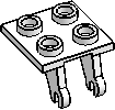 2×2 Plane Wheel Holder, Bottom