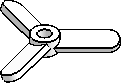 Ø4 Propeller, 3-Blades, Wheel Pin