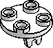 2×2 Round w/ Wheel Holder, Bottom