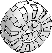 36mm D. × 16mm Wheel w/ Tire