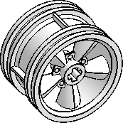 30mm D. × 20mm, Axle, 5-Spokes