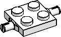 2×2 Plate w/ 2 Wheel Pins