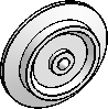Train Wheel w/ Metal Axle Hole