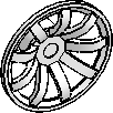 24mm D. Wheel Cover w/ 9-Spokes
