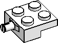 2×2×⅔ Plate w/ 1 Wheel Pin
