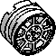 11mm D. × 6mm, Wheel Pin