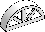 1×4×1⅔ Window, Arched