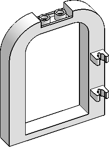 1×6×6⅓ Frame, Curved w/ 2-Clips